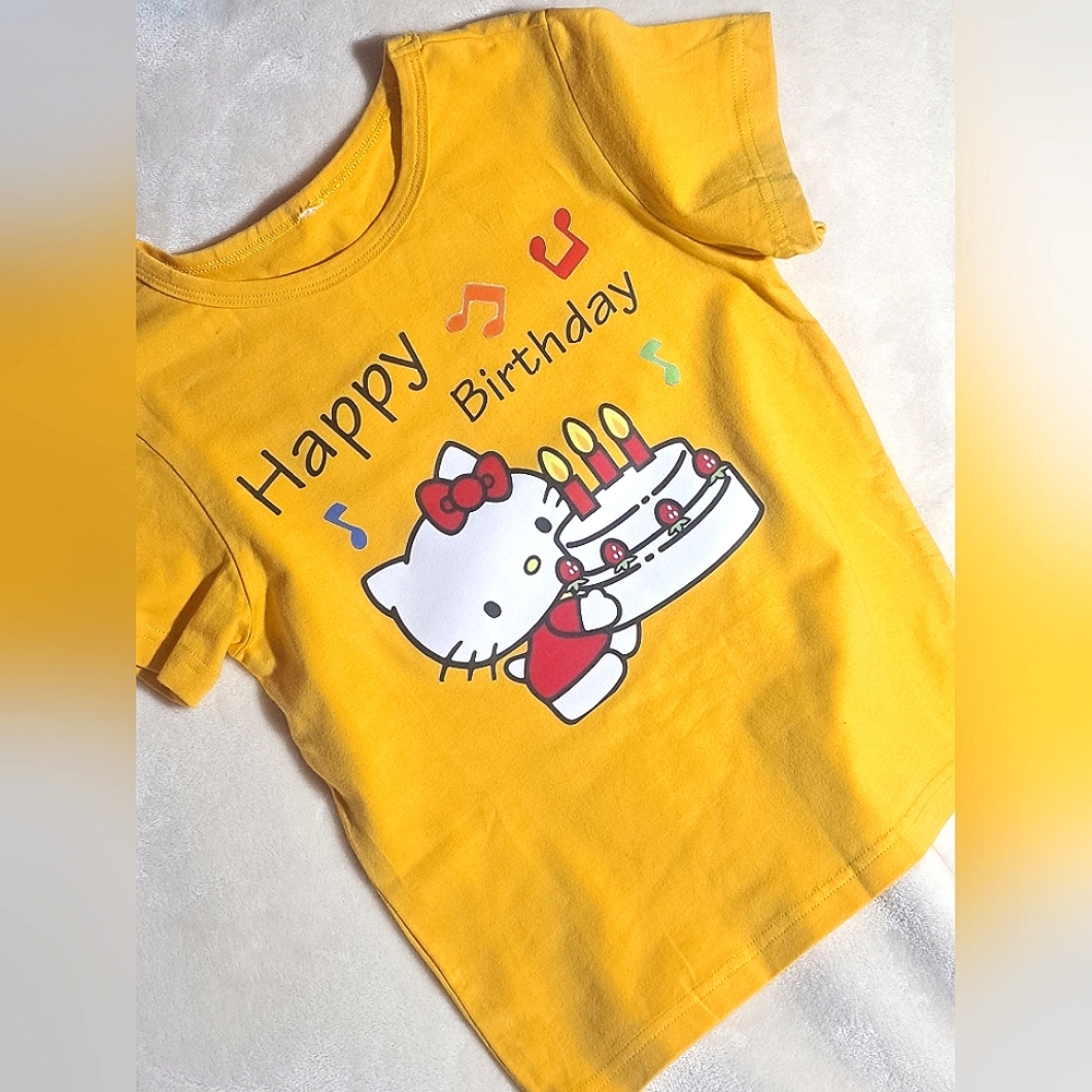 Hello Kitty Yellow Birthday T-Shirt